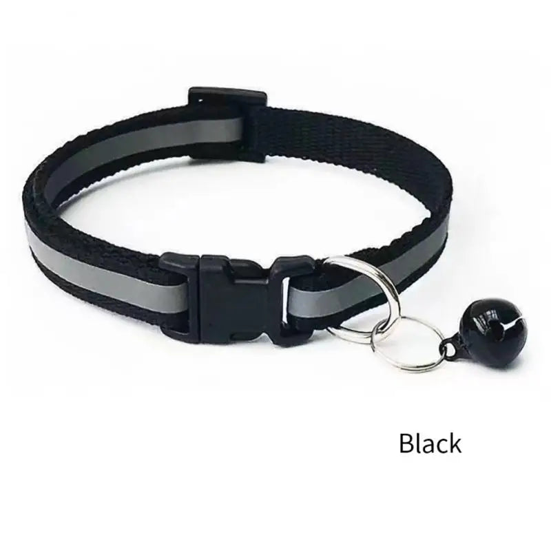 1PC Colors Reflective Breakaway Cat Collar Neck Ring Necklace Bell Pet