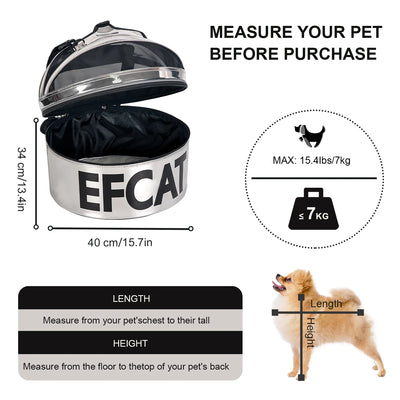 EFCAT Medium Mobile Pet Bed Car Seat Bag,Travel Cat Dog Carrier