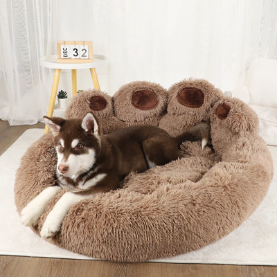 Fluffy Dog Bed Plush Kennel Accessories Pet Products Large Dogs Beds