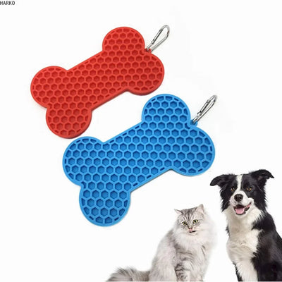 New Silicone licking pad Pet Dog Lick Pad Bath Peanut Butter Slow Eating