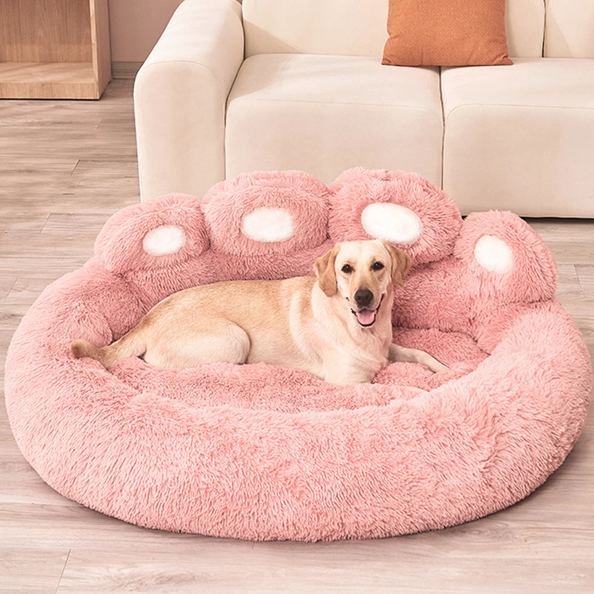 Fluffy Dog Bed Plush Kennel Accessories Pet Products Large Dogs Beds