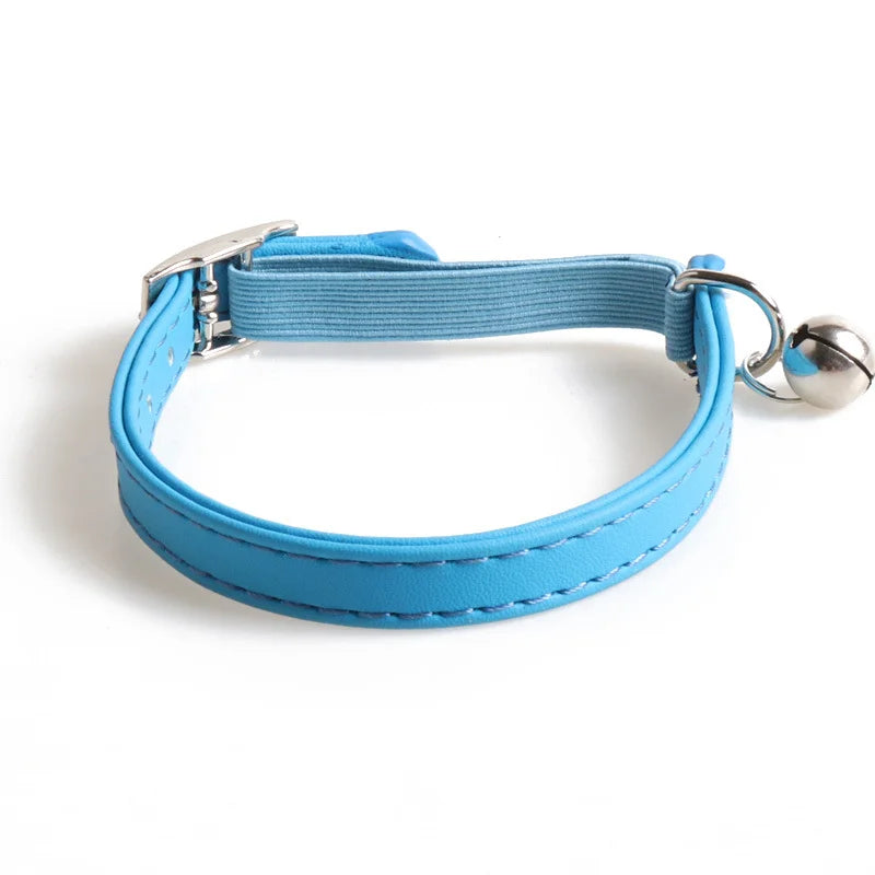 Macaron Color Cute Pet Cat Collar, Elastic Webbing Cat Collar