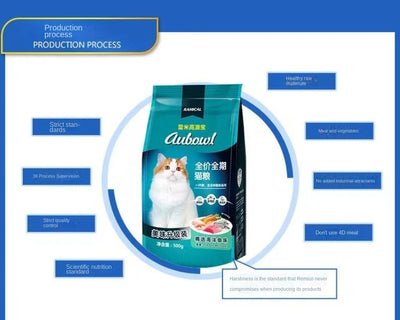 Adult cats and kittens general fattening and gilling nutrition marine fish-flavored cat food 500g