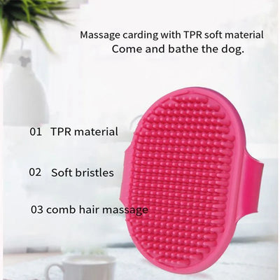 Pet Cleaning Brush Dog Cats Bath Soft Rubber