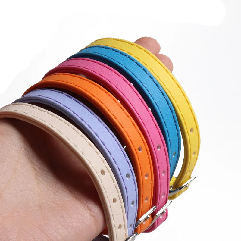 Macaron Color Cute Pet Cat Collar, Elastic Webbing Cat Collar