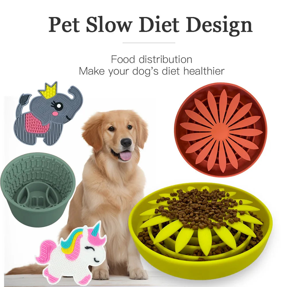 Pet supplies Silicone slow food bucket cat distraction