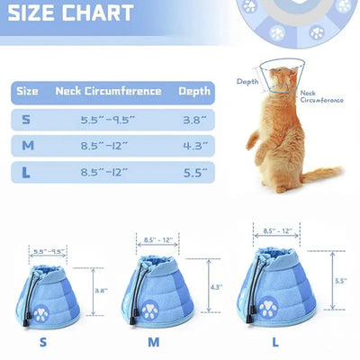 Cat Cone Elizabethan Collar Protective Cat Recovery Collar Adjustable Pet