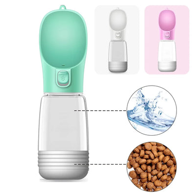 Portable Dog Water Bottle Food and Water Container For Dog Pets Feeder .